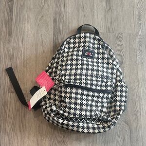 Chic Black and White Patterned Backpack from japan ❤️